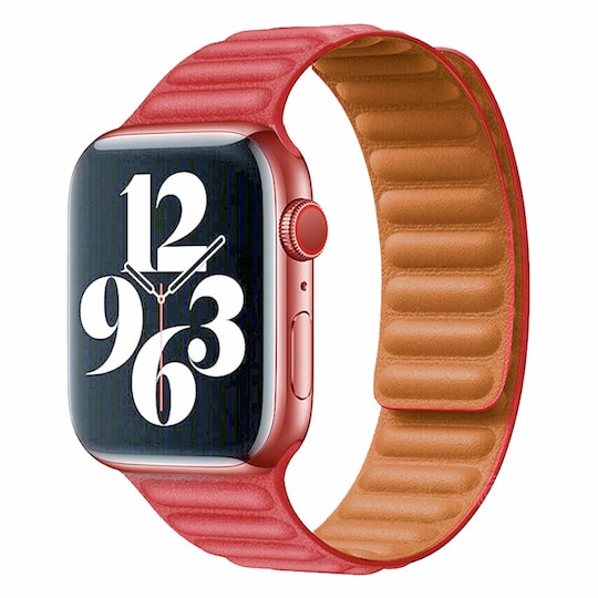 Vegaaninen nahka magneettinen Apple Watch Band 42/44 mm Red