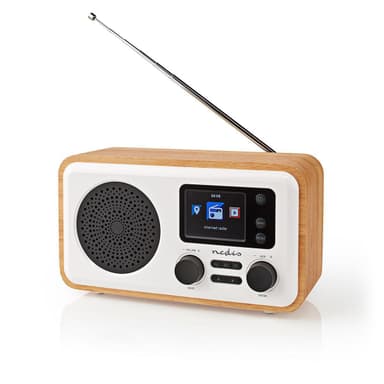 Internet radio ja FM/DAB+/Bluetooth, valkoinen/puu