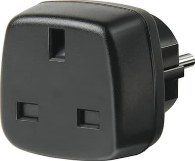 Brennenstuhl matka-adapteri GB maadoitettu (musta)
