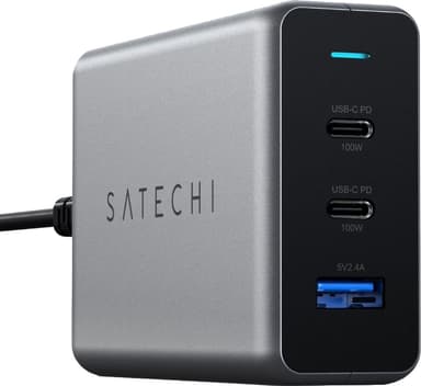 Satechi USB-C ja USB-A kaksoislaturi ST-TC100GM-EU