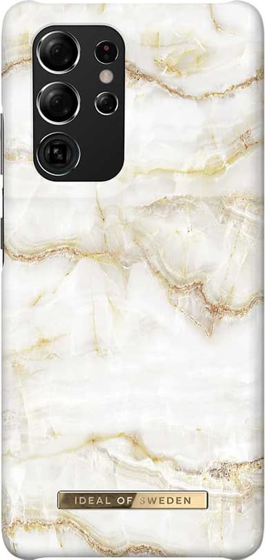 iDeal of Sweden Samsung Galaxy S21 Ultra suojakuori (Gold Pearl Marb.)