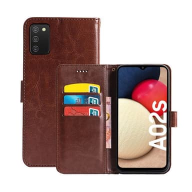 Lompakkokotelo 3-kortti Samsung Galaxy A02s  - ruskea