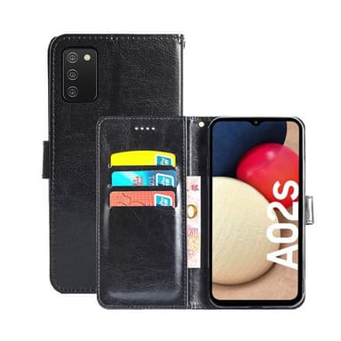 Lompakkokotelo 3-kortti Samsung Galaxy A02s  - musta