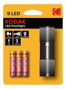KODAK 9LED Taskulamppu musta sis. 3xAAA