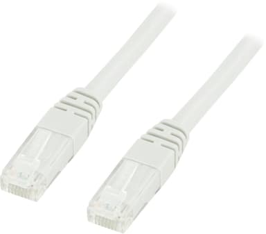 DELTACO U / UTP Cat6 -liitäntäkaapeli, LSZH, 0,75 m, valkoinen