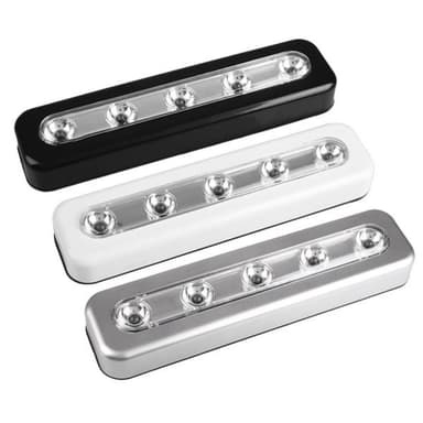Valkoinen 5 LEDin spotlight jossa touch