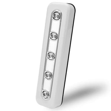Valkoinen 5 LEDin spotlight jossa touch