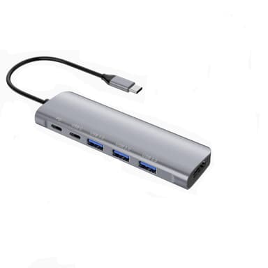 USB-C Hub Multiport -sovitin 9-in-1-liitäntä