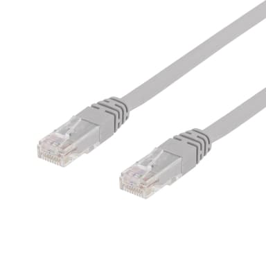 DELTACO U / UTP Cat6 -liitäntäkaapeli, LSZH, 15m, harmaa