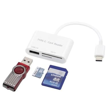 Kortinlukija USB C-Tyyppi - SD/MicroSD + USB