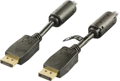 DELTACO DisplayPort -näyttökaapeli, Ultra HD 60Hz, 5m, musta