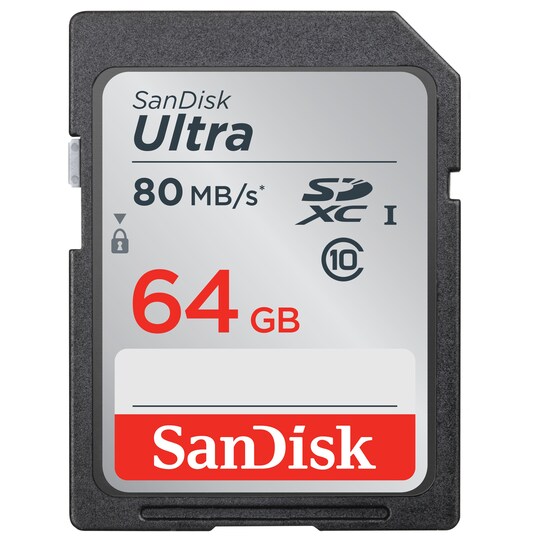 SanDisk Ultra SD muistikortti 64 GB