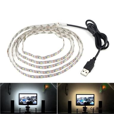 Usb-käyttöinen tv-valaistus 5 metriä - Lämmin valkoinen