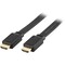 DELTACO-litteä HDMI-kaapeli, High Speed HDMI, Ethernet, 4K, 7m, musta
