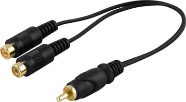 DELTACO Y-sovitin 1xRCA ha - 2xRCA ho