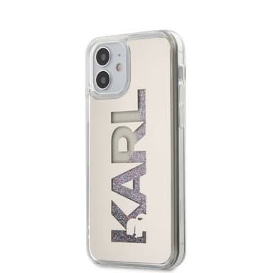 Karl Lagerfeld iPhone 12 Mini Suojakuori Liquid Glitter Karl Hopea