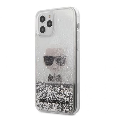iPhone 12 Pro Max Suojakuori Liquid Glitter Hopea