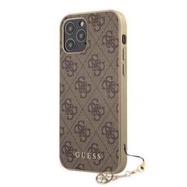 Guess iPhone 12/iPhone 12 Pro Suojakuori 4G Charms Ruskea