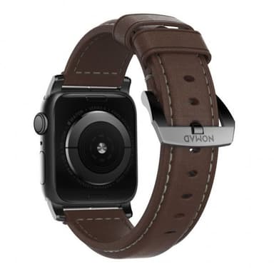 NOMAD Apple Watch 42/44mm/Apple Watch Ultra Ranneke Traditional Strap Musta/Rustic Brown