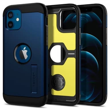 Spigen iPhone 12/iPhone 12 Pro Suojakuori Tough Armor Navy Blue