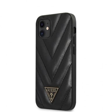 Guess iPhone 12 Mini Suojakuori V Quilted Musta