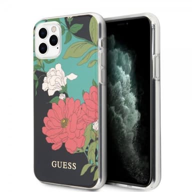 Guess iPhone 11 Pro Kuori Flower Edition N.1 Musta