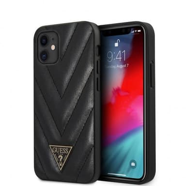 Guess iPhone 12 Mini Suojakuori V Quilted Musta