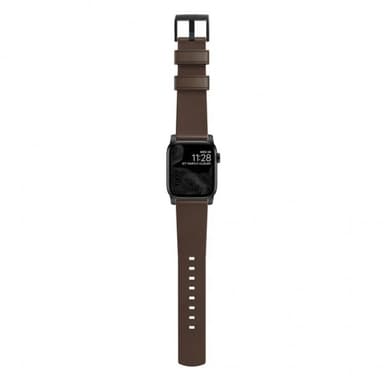 NOMAD Apple Watch 42/44mm/Apple Watch Ultra Ranneke Modern Strap Musta/Rustic Brown