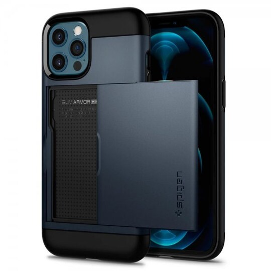 Spigen iPhone 12 Pro Max Suojakuori Slim Armor CS Metal Slate