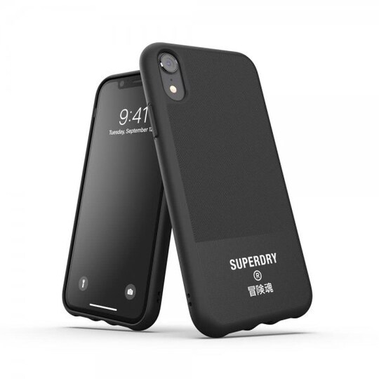 Superdry iPhone Xr Suojakuori Moulded Case Canvas Musta