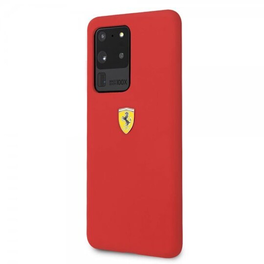 Ferrari Samsung Galaxy S20 Ultra Suojakuori Logolla Punainen