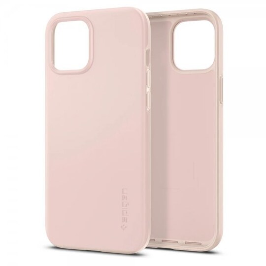 Spigen iPhone 12 Pro Max Suojakuori Thin Fit Pink Sand