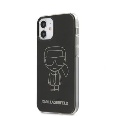 iPhone 12 Mini Suojakuori Iconic Outline Musta