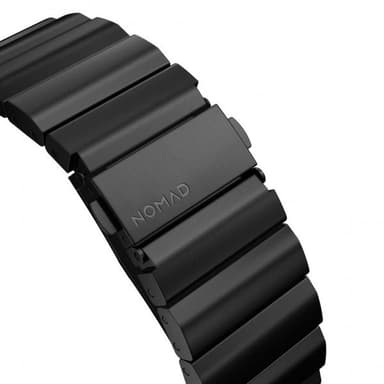 NOMAD Apple Watch 42/44mm/Apple Watch Ultra Ranneke Titanium Band Musta