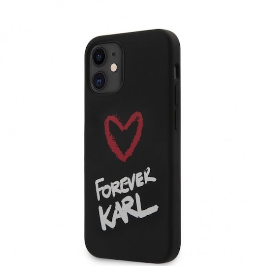Karl Lagerfeld iPhone 12 Mini Suojakuori Forever Karl Musta