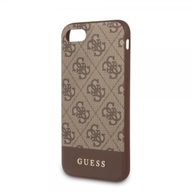 Guess iPhone 7/8/SE Kuori Stripe Cover Ruskea