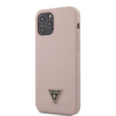 Guess iPhone 12 Pro Max Suojakuori Metal Triangle Vaaleanpunainen