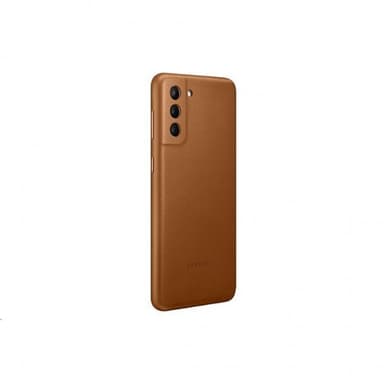 Samsung Original Galaxy S21 Plus Kuori Leather Cover Ruskea