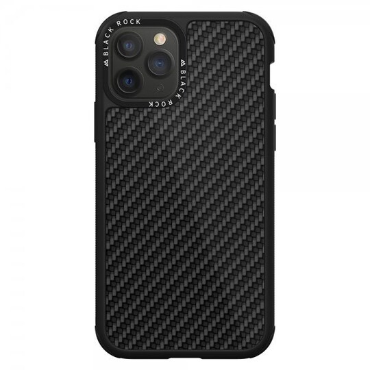 iPhone 11 Pro Kuori Robust Case Real Carbon Musta