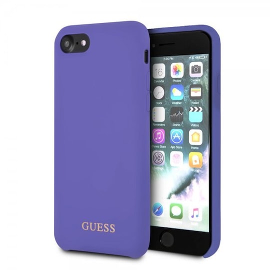 Guess iPhone 7/8/SE Kuori Silikoniii Logo Violetti