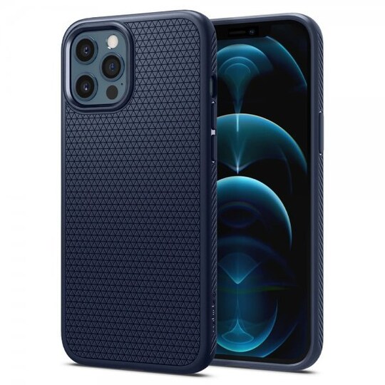 Spigen iPhone 12 Pro Max Suojakuori Liquid Air Navy Blue