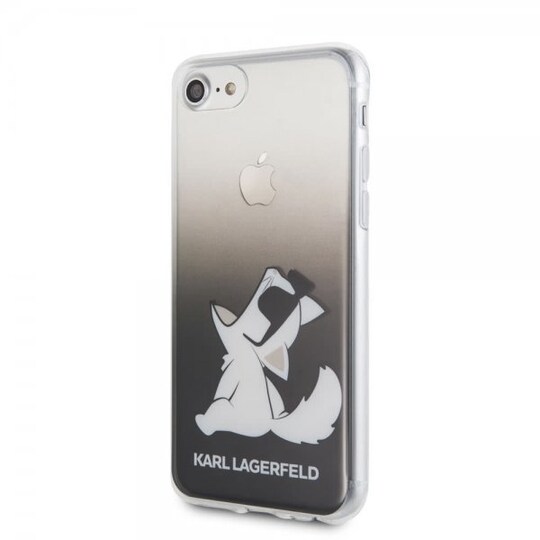 iPhone 7/8/SE Kuori Gradient Cover Choupette Musta