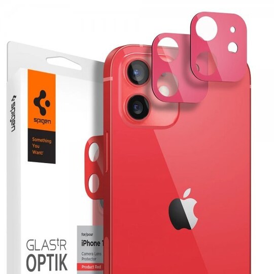 Spigen iPhone 12 Kameran linssinsuojus Glas.tR Optik 2 kpl Product Red