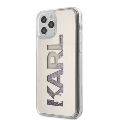 Karl Lagerfeld iPhone 12 Pro Max Suojakuori Liquid Glitter Karl Hopea