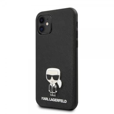 Karl Lagerfeld iPhone 11 Kuori Iconic Cover Saffiano Musta