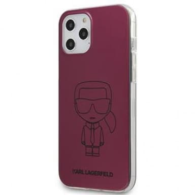 iPhone 12/iPhone 12 Pro Suojakuori Metallic Iconic Outline Vaaleanpunainen