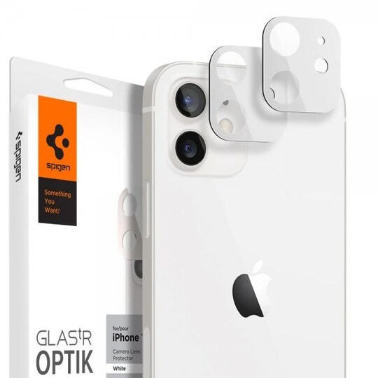 iPhone 12 Mini Kameran linssinsuojus Glas.tR Optik 2-pack Valkoinen