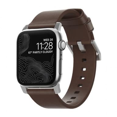 NOMAD Apple Watch 44/42mm Ranneke Modern Strap Hopea/Rustic Brown