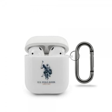 U.S. Polo AirPods (1/2) Kuori Silikoniii Case Valkoinen