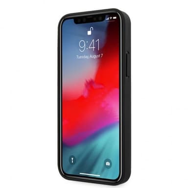 Guess iPhone 12/iPhone 12 Pro Suojakuori Saffiano V Stitch Musta